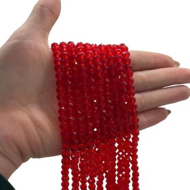 Imagem de Fios de Cristais 6mm para Bijuteria e Artesanato – 10 Fios com ~850 Pedras da Mesma Cor (Vermelho Cristal)
