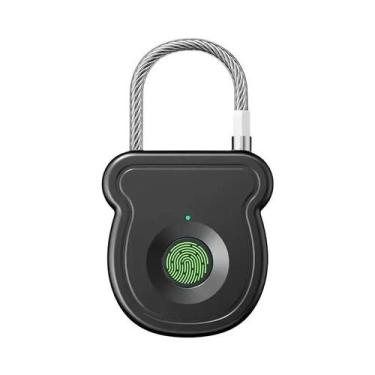 Imagem de Cadeado Inteligente Portátil Com Impressão Digital, Carregamento USB, 