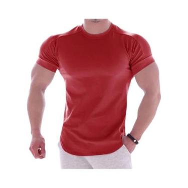 Imagem de Camiseta Esportiva Masculina De Secagem Rápida Com Gola Redonda Para V