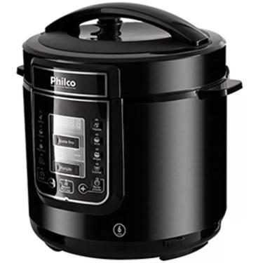 Imagem de Panela De Pressão Philco Digital 6l Inox Preta 127v