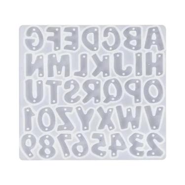 Imagem de Moldes De Silicone Para Chaveiros De Resina Com Letras Para Fazer Joia
