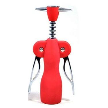 Imagem de Saca rolhas abridor de vinhos luxo 18 cm vermelho - Onyx