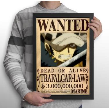 Imagem de Quadro Procura-se Trafalgar Law - One Piece (Tamanho A3) - Shimai