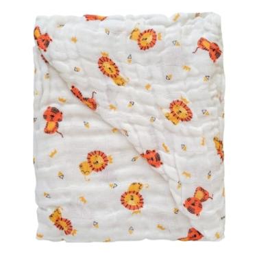 Imagem de Toalha Bebê de Banho Soft Macia com Capuz Enxoval 100% Algodão Menino Menina (Leão)