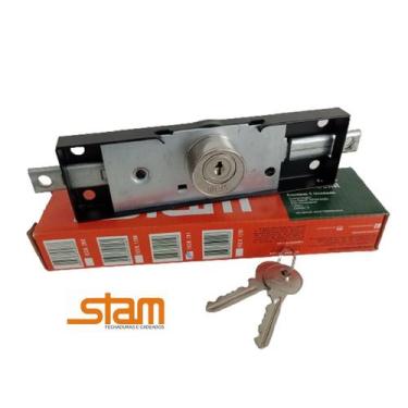 Imagem de Fechadura Central Porta Enrolar Stam Externa 201 Preto Fosco