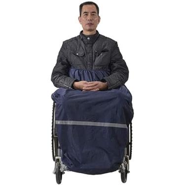 Imagem de SLGGPJBU Cobertor para cadeira de rodas para aquecimento e conforto, cobertor para cadeira de rodas com bolsos para os pés, à prova de vento, cobertor quente para cadeira de rodas, capa aconchegante