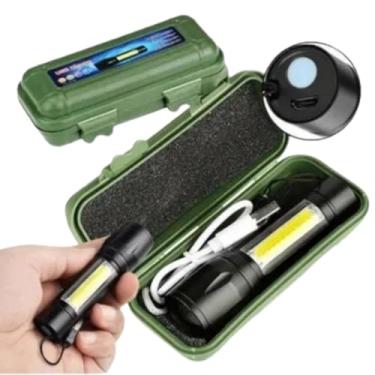 Imagem de Lanterna Tática Recarregável USB de Alta Potência 3 modos