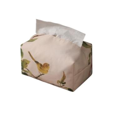 Imagem de Porta-toalhas de papel estilo retrô design de tecido saco de armazenamento de lenços saco de papel multifuncional caixa de lenços de armazenamento de mesa recipiente de lenços