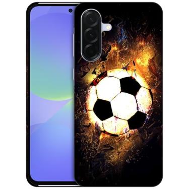 Imagem de GlamCase - Capa estampada futebol em chamas para A36 branca