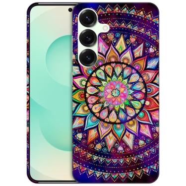 Imagem de GlamCase Capa traseira compatível com Samsung Galaxy S25 5G - Galaxy Mandala padrão pintado a óleo impresso fino e elegante bonito plástico rígido designer capa de telefone traseira/capa para Samsung
