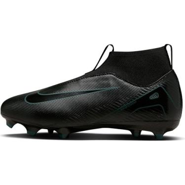 Imagem de Nike Chuteira de futebol infantil unissex Jr. Mercurial Superfly 10 Academy MG cano alto mais jovem/idosos, Black Deep Jungle, 30.5 BR