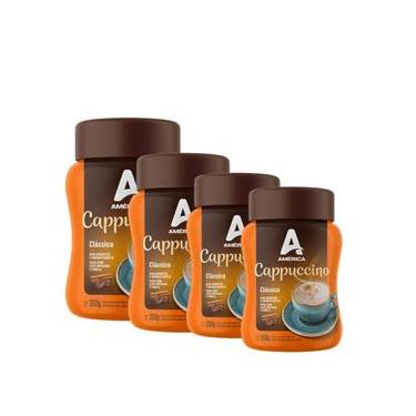 Imagem de Kit 4 Potes Cappuccino América 200g