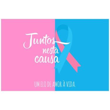 Imagem de Painel de Lona Outubro Rosa e Novembro Azul Juntos Nesta Causa - Fabri