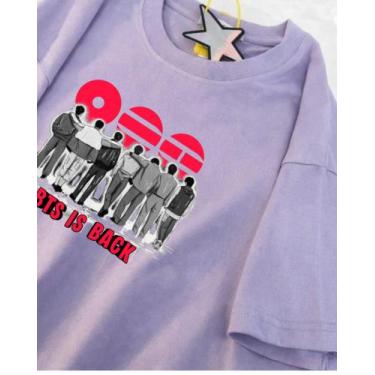 Imagem de Camiseta BTS Is Back Tour 2026 Aesthetic Unissex - Sneko Store, Lilás,