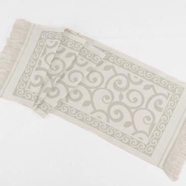 Imagem de Peseira Decorativa Turin Com Franja 58% Algodão / 42% Poliéster - Arabesco Bege