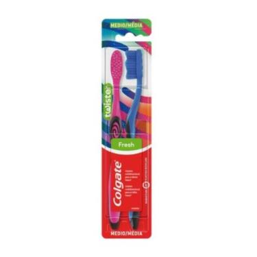 Imagem de Escova Colgate Twister Fresh Média com 2 Escovas