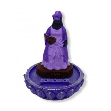 Imagem de Incensário Nanâ Lilás 12 Cm 3 Varetas Em Resina - Lua Mística - 100% O