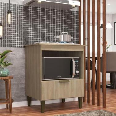 Imagem de Balcão Cooktop 4 Bocas Espaço Forno Porta Basculante Dourado - J Carva