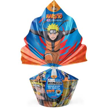 Imagem de Ovo de Páscoa Delice Naruto Infantil Chocolate ao Leite 90g com Bowl e Hashi de Brinde