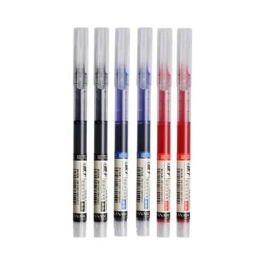 Imagem de Canetas De Gel Líquido Retas De Secagem Rápida, Preto E Azul, 05mm, Gr