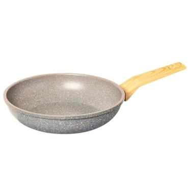 Imagem de Frigideira Revestimento Cerâmico Bege Marmorizado Fundo Indução Prime 24cm - Fratelli 