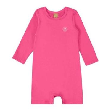 Imagem de Macaquinho Praia Infantil Proteção UV Pink Neon Up Baby-Feminino