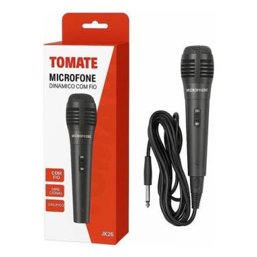 Imagem de Microfone Para Karaoke Na Tv Dinâmico Cardióide Com Fio Cor - Congratu
