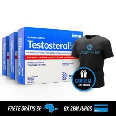 Imagem de Kit 3x Testosterol 1000 Camiseta Inove Nutrition Ultra Tech Sport|-Masculino