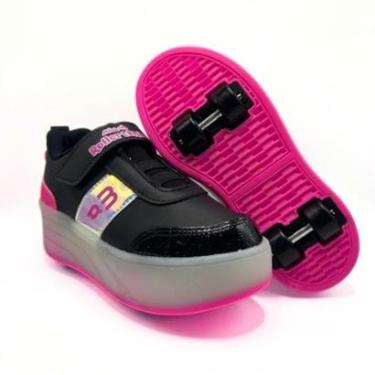 Imagem de Tênis Infantil de Rodinha Roller Conforto Skatenis Patins Divertido-Feminino