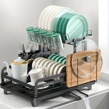 Imagem de KLEMING| Escorredores de Louça, Design Dobrável de aço Carbono, Multifuncional para Ban...