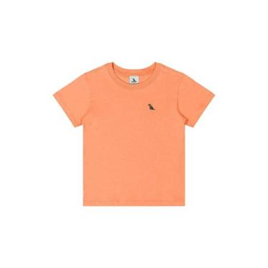 Imagem de Camiseta para Menino em Algodão Quimby, Laranja, 16
