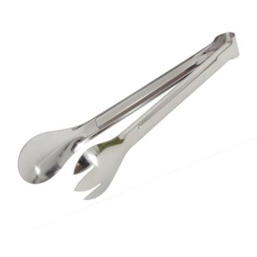 Imagem de Pegador Salada Aço Inox 20cm Cozinha Churrasco Garfo Colher Petiscos S