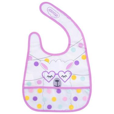 Imagem de Babador impermeável pimpolho com bolso cores, Lhama