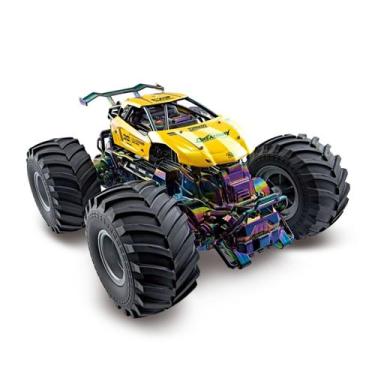 Imagem de Carrinho de Controle Remoto Infantil High Car 4x4 Maxi Toys -, Amarelo