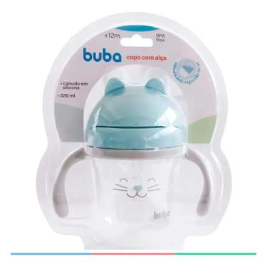 Imagem de Buba Copo com Alça e Canudo Silicone Gatinho