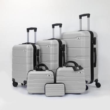 Imagem de Kit 6 Malas / Frasqueiras De Viagem Bordo E Despacho M1 - POOFY, Prata
