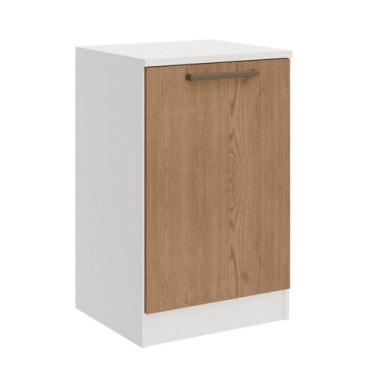 Imagem de Mesa de Cabeceira Modulada Requinte com 1 Porta - Branco Line/Macadâmi