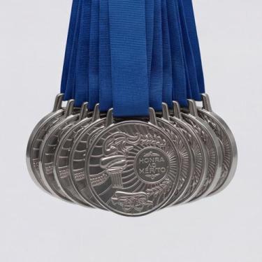 Imagem de Kit C10 Unidade Medalhas Esportivas De Campeonato 50mm - Camisa 10, Pr