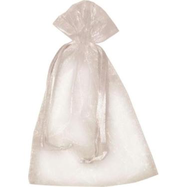 Imagem de Saco de Organza Branco 16X23CM - KIT