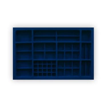Imagem de Porta Joias Aveludado PJ-07 Moldplast, Azul, 723 mm