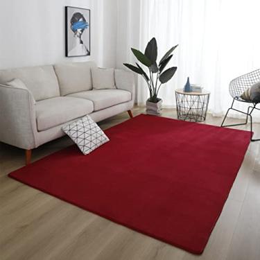 Imagem de JXGSGOGO Capa para sofá de cadeira de pele sintética macia para quarto, sofá, sala de estar (1,62 m x 2,16 m, vermelha)