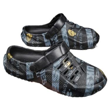 Imagem de SHABADUER Tamancos de verão masculinos e femininos, sapatos de água casuais confortáveis, atacadistas, sapatos de praia, Preto, 0 Women/12 Men