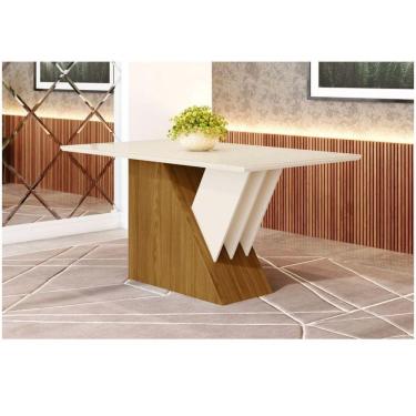 Imagem de Mesa De Jantar 160 Cm Epic Henn Nature Com Off White
