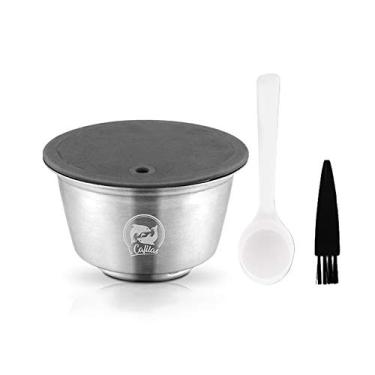 Imagem de Tingpai Conjunto de filtro de copo de cápsulas de café reutilizáveis pa cápsulas de café de aço inoxidável Compatível com DOLCE GUSTO EDG Lumio Series Máquina de café