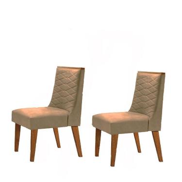 Imagem de Conjunto com 2 Cadeiras Dafne Luxo Animalle Chocolate Rufato