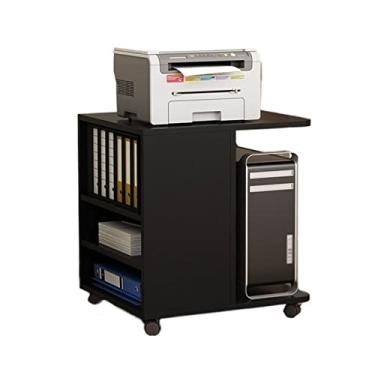 Imagem de KIZQYN Suporte de impressora Rack de impressora Suporte de arquivos de mesa removível Rack de arquivos de mesa multicamadas de piso rack de armazenamento de escritório Impressora de mesa (Cor: 40C)