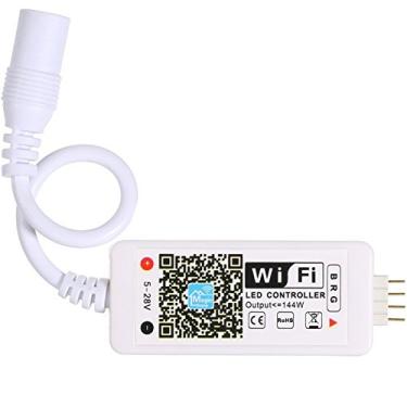 Imagem de Magic Home Controlador wifi de fitas de LED do tipo RGB, controle remoto via wireless, controle de qualquer lugar com timer e modo de música - Compatível com Alexa e Google Home Assistente