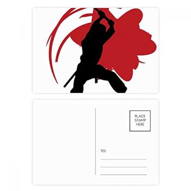 Imagem de Japan Bushido Samurai Sakura Outline Asia Cartão postal Cartão de felicitações de aniversário