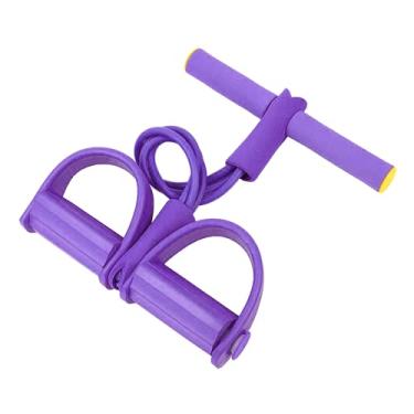 Imagem de Elástico De Tensão Para Exercícios Academia Ginástica Yoga Roxo Exercicio Pedal Multifuncional