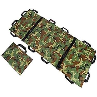 Imagem de Maca Macia Dobrável Para Uso Doméstico, Maca Portátil De 12 Alças De Lona Engrossada Para Primeiros Socorros Com Bolsa Para Inj Móvel.,Camuflar,YUYANAIAI